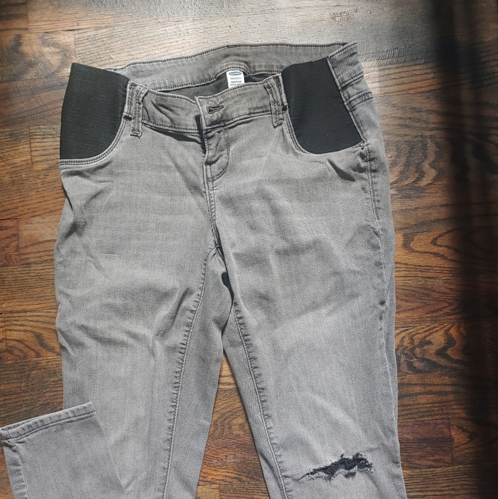 Gray Maternity Jeans